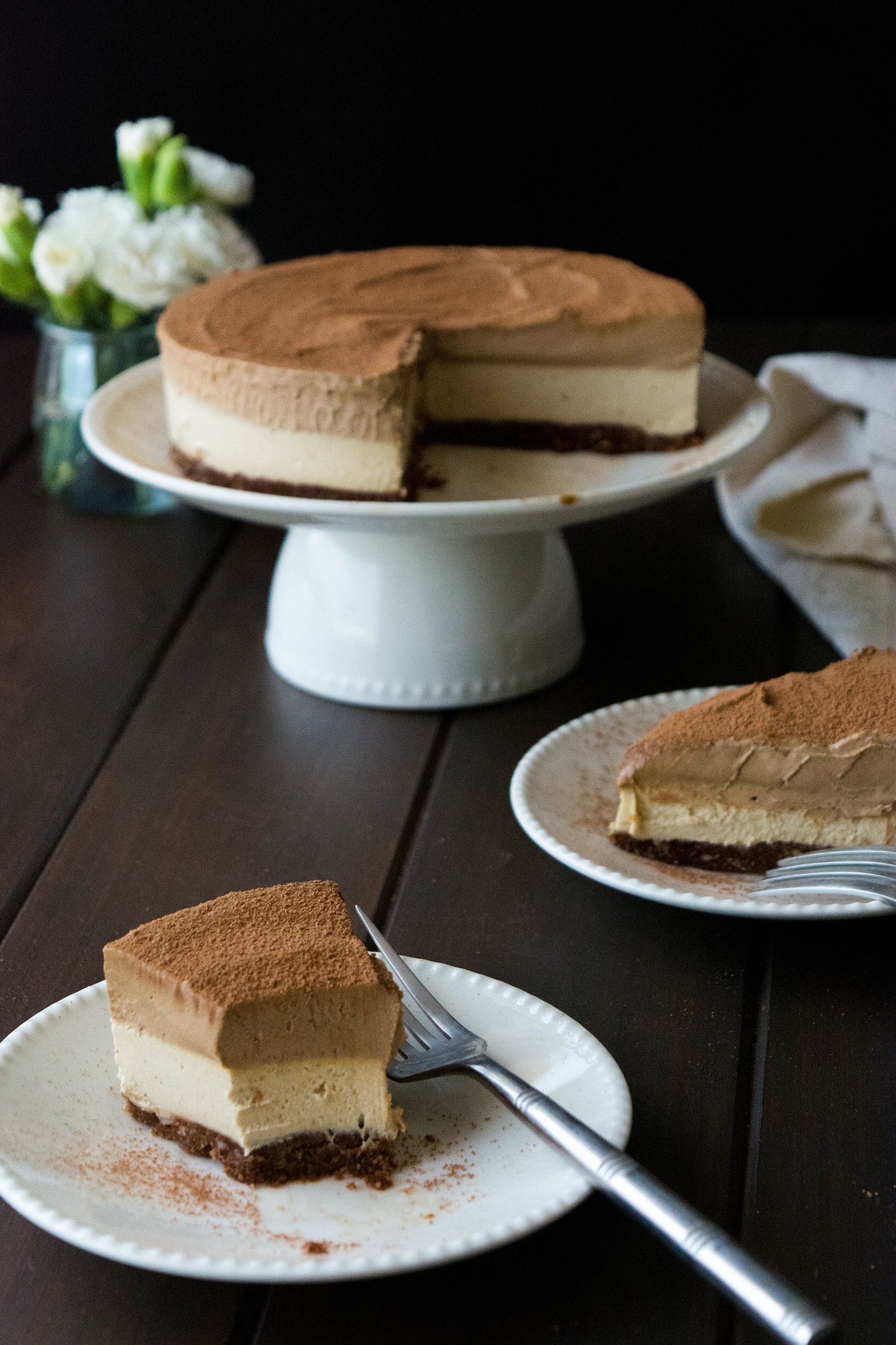 Vegan Mocha Coffee Cheesecake - A Teaspoon of Sunshine