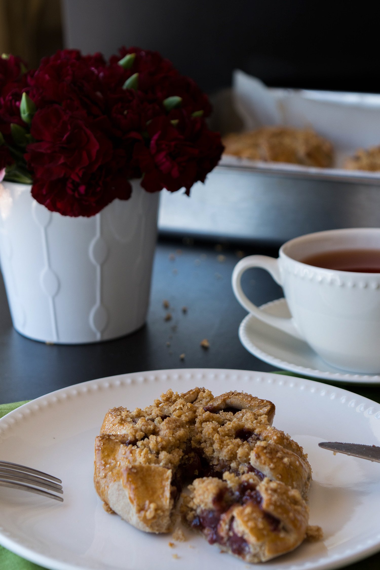 Cherry Galettes with Walnut Streusel